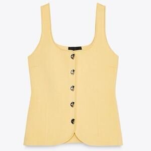 ZARA Yellow Knit Women's Top NWT Medium